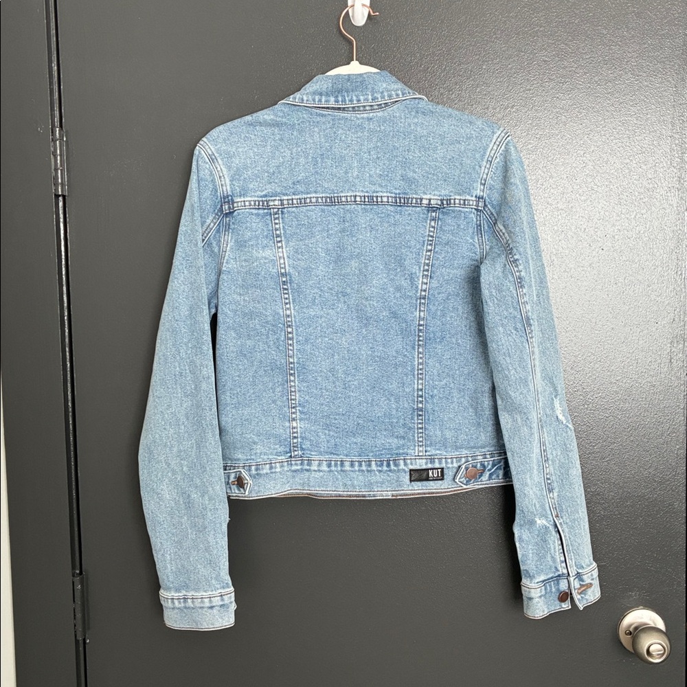 Kut from the Kloth Julia Denim Jacket Sz S - Picture 8 of 10